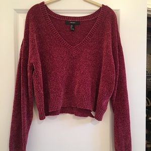 Cropped Chenille Sweater